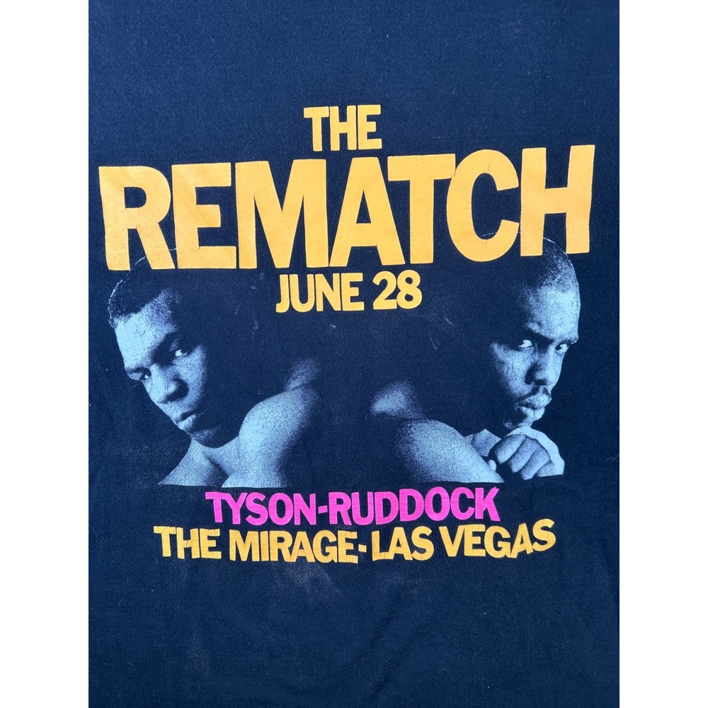 Vintage 1991 Tyson vs Ruddock The Rematch The Mirage Las Vegas Shirt Size Large - Picture 3 of 3